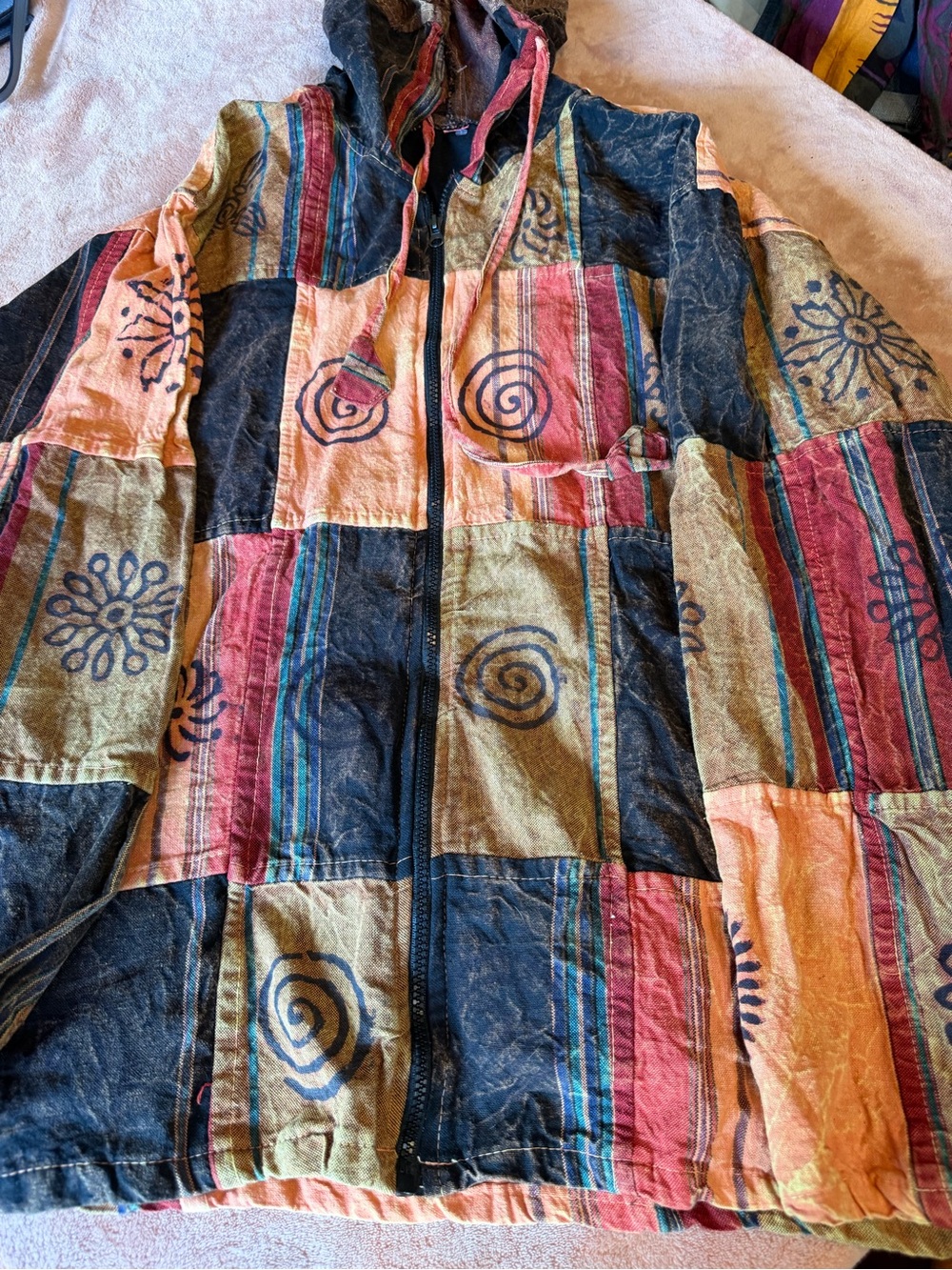 Boho Patchwork Maxi Skirt in Multicolor